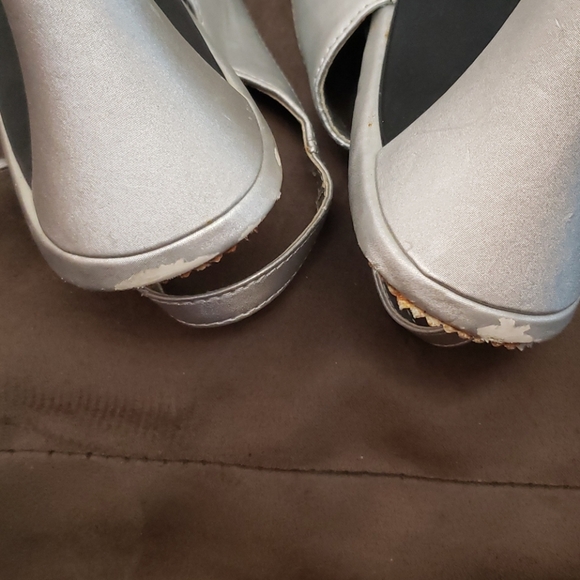 Silver evening heels - Picture 4 of 4